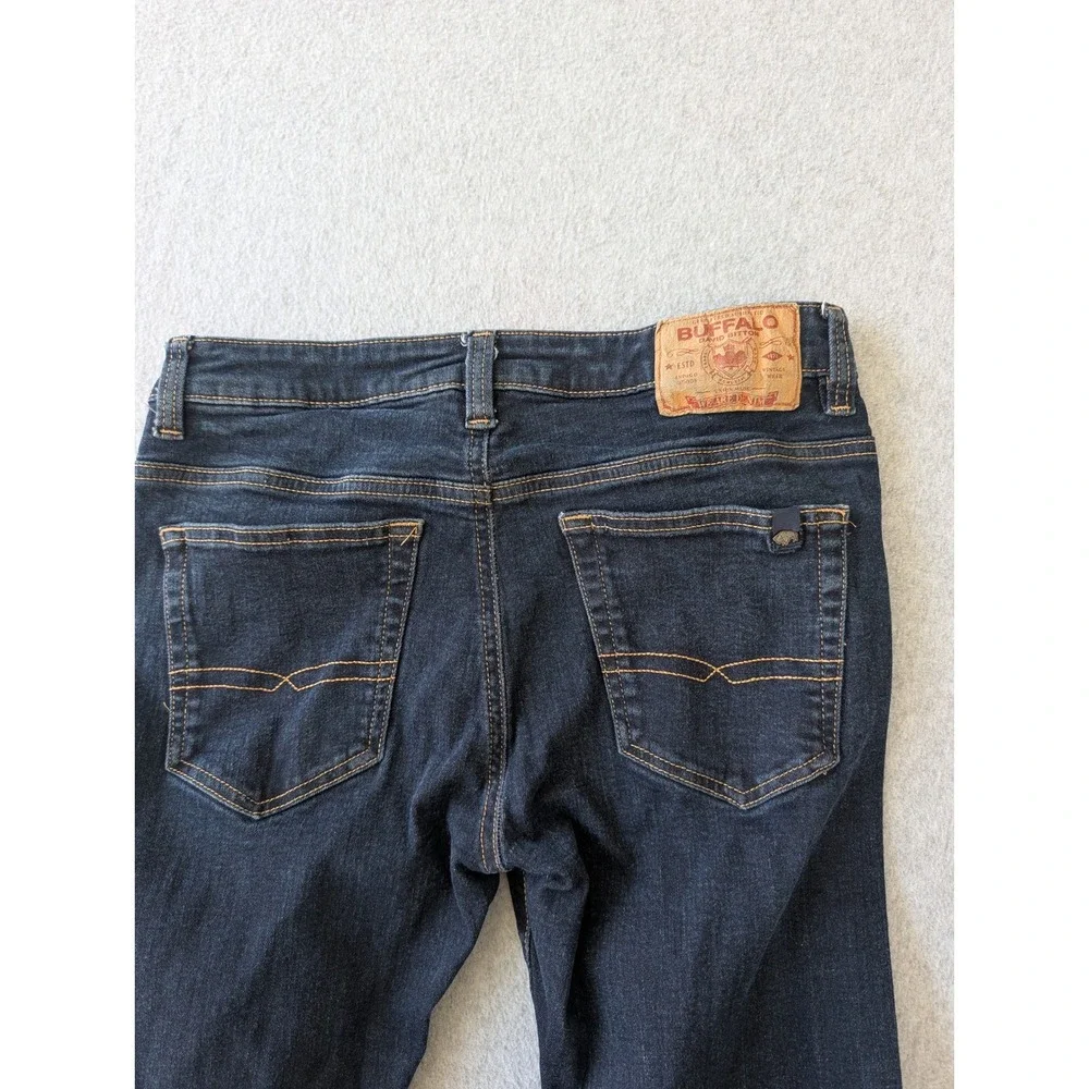 Buffalo David Bitton Ash Jeans Mens Slim Dark Wash Indigo Denim 32x32